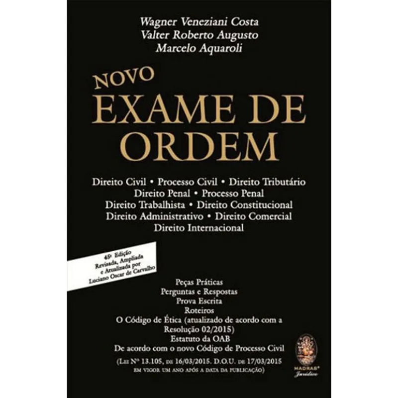 NOVO EXAME DE ORDEM