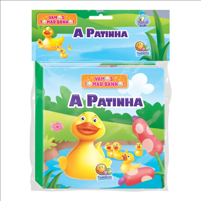Livro de Banho com Figura - Vamos Tomar Banho - A Patinha - TodoLivro