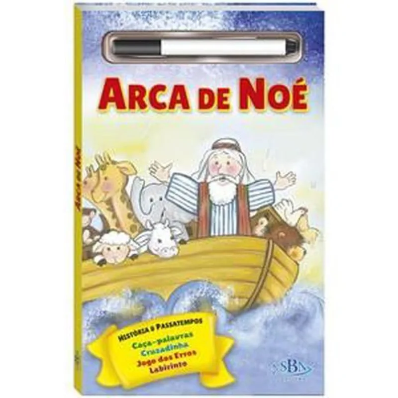 Livro História Bíblica E Passatempos-esc.apague: Arca De Noé Todo Livro (MP)