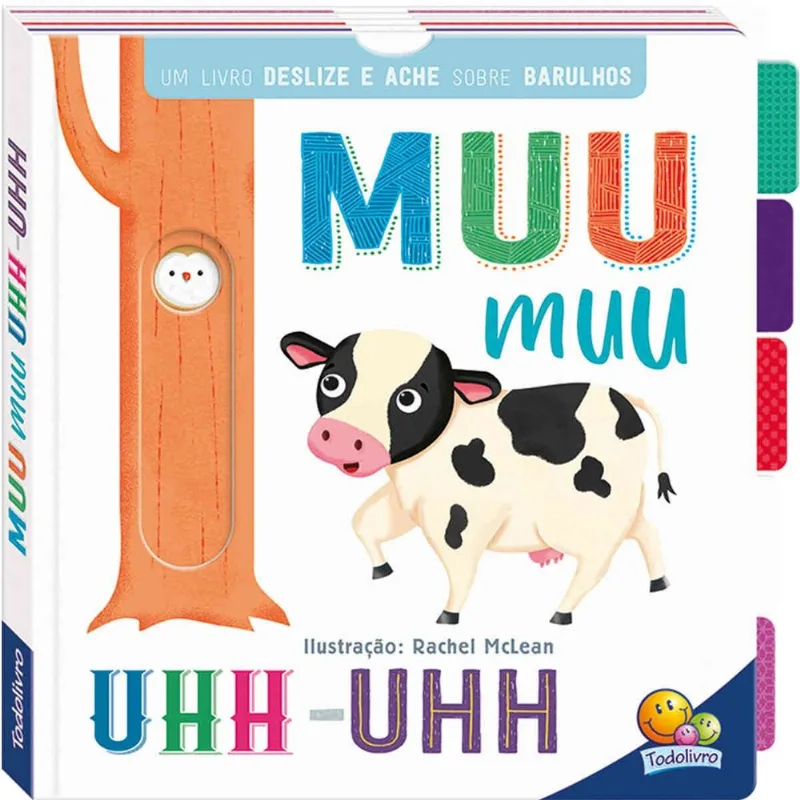Livro Primeiros conceitos deslize e ache Muu Muu Uhh-Uhh (MP) Muu Muu Uhh-Uhh Todolivro (MP)
