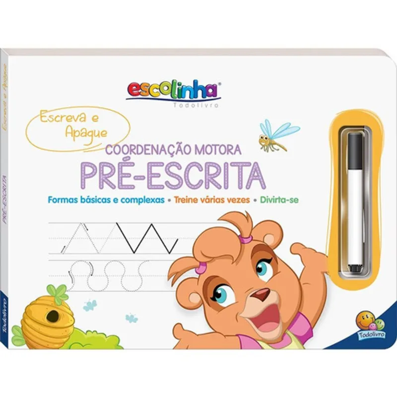Livro Escolinha Escreva E Apague Ii: Pré-escrita