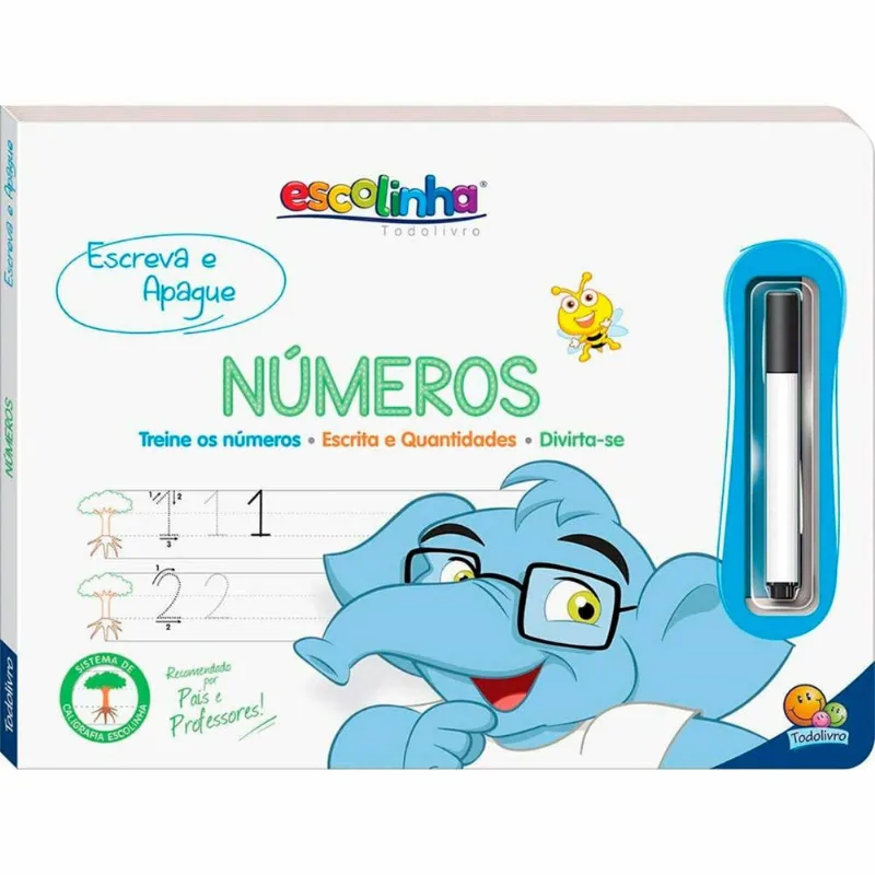 Livro Infantil Escolinha Escreva E Apague Números Todolivro (MP)
