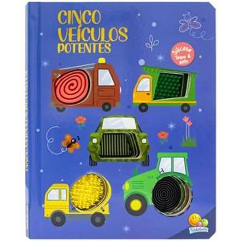 Livro Esconde-esconde Animado! Toque & Sinta:cinco Veículos Potentes (MP)