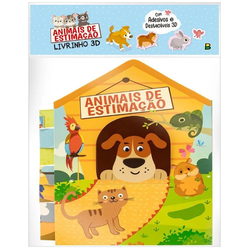 LIVRO LIVRINHO 3D: ANIMAIS DE ESTIMAÇÃO (MP) - BRASILEITURA