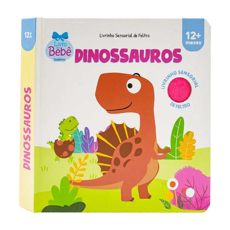Livrinho Sensorial de Feltro: Dinossauros