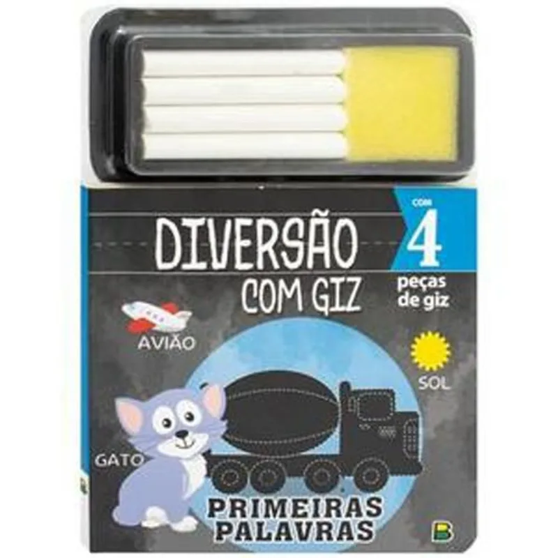 Livro Diversão Com Giz: Primeiras Palavras Brasileitura (MP)