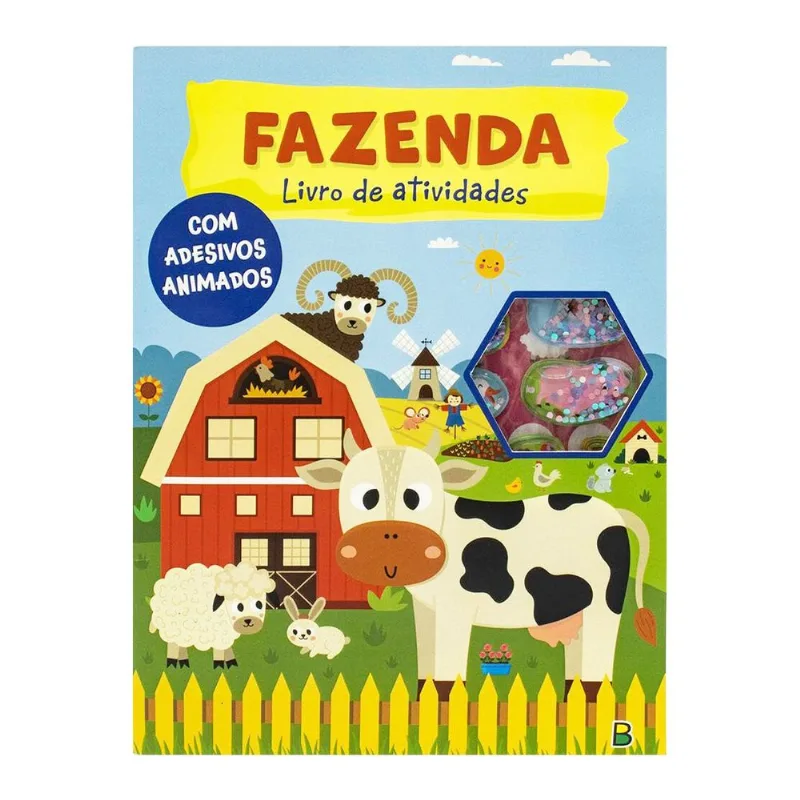 Livro de Atividades com Adesivos Animados - Fazenda Fazenda