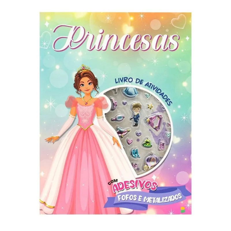 Livro de Atividades com Adesivos Fofos - Princesas Princesas