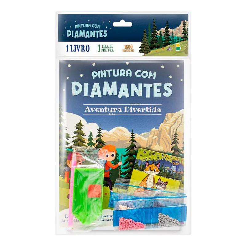 Livro De Atividades Pintura Com Diamantes Aventura Divertida Todolivro Com 1 Tela E 1600 Diamantes Todo Livro