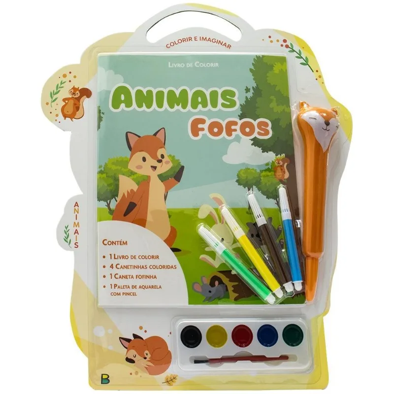Colorir E Imaginar - Livro-kit: Animais Fofos