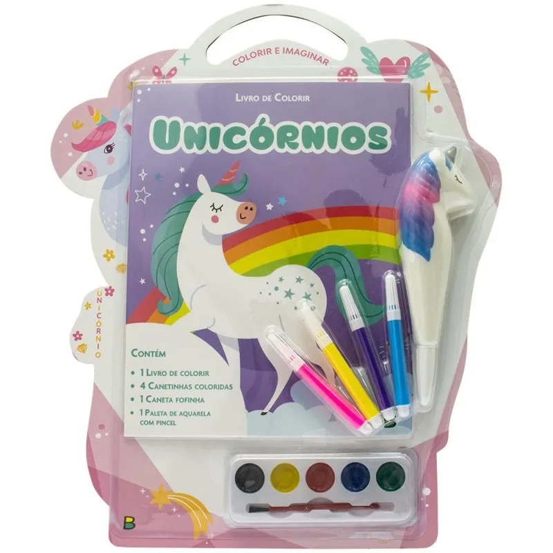 Colorir E Imaginar - Livro-Kit: Unicórnios - LC - Livros