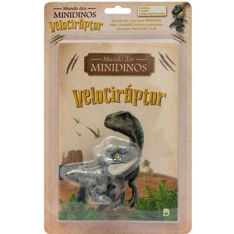 Livro Brinquedo Ilustrado Mundo dos Minidinos: Velocirap - Todolivro - Livros