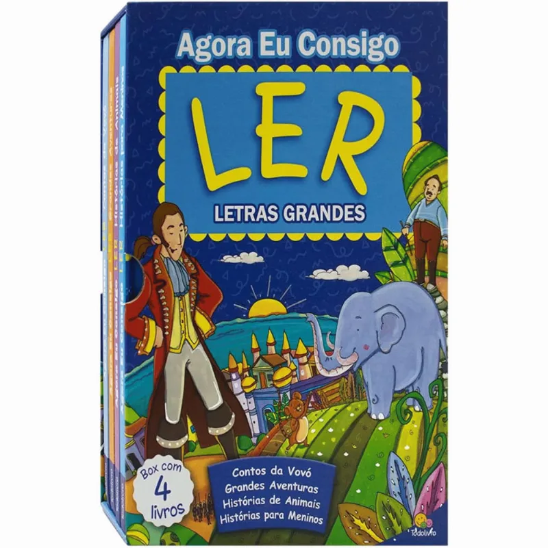 Box c/ 4 Livros Agora eu Consigo Ler - Todolivro - AZUL