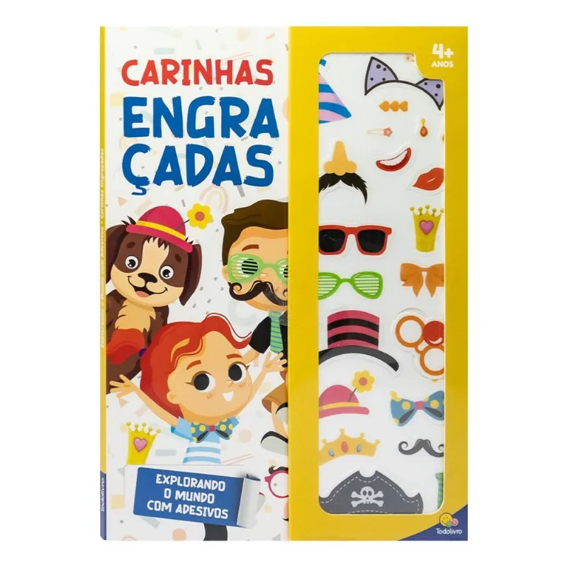 Explorando O Mundo Com Adesivos: Carinhas Engraçadas