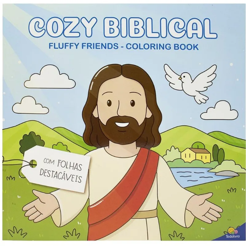 Livro De Colorir Fluffy Friends Coloring Book Cozy Biblical
