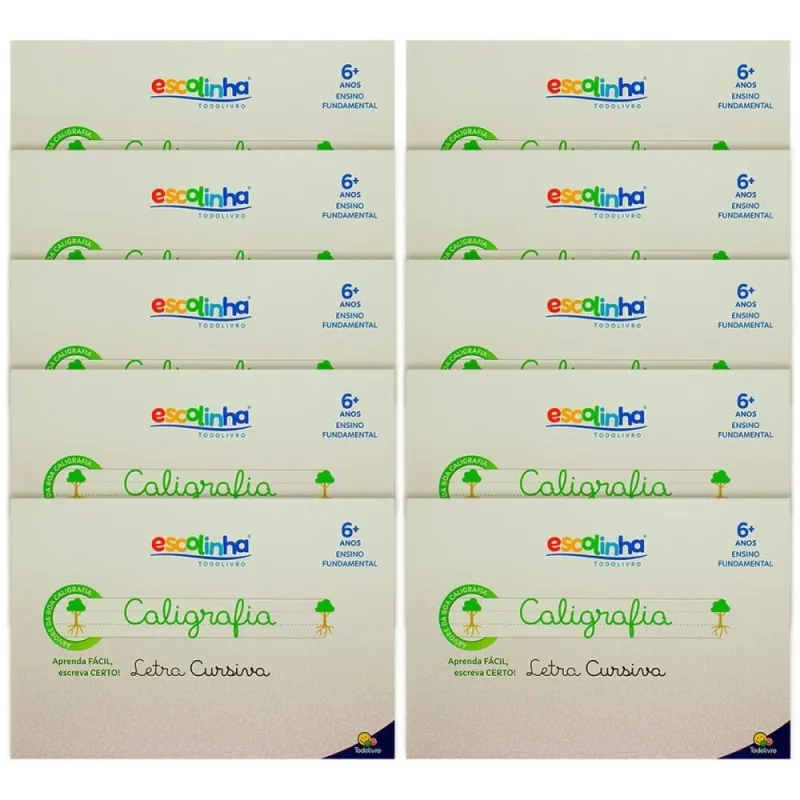 Livro Caligrafia Escolinha Sistema UV Cursiva 3 PCT.C/05 - Todolivro - Livros