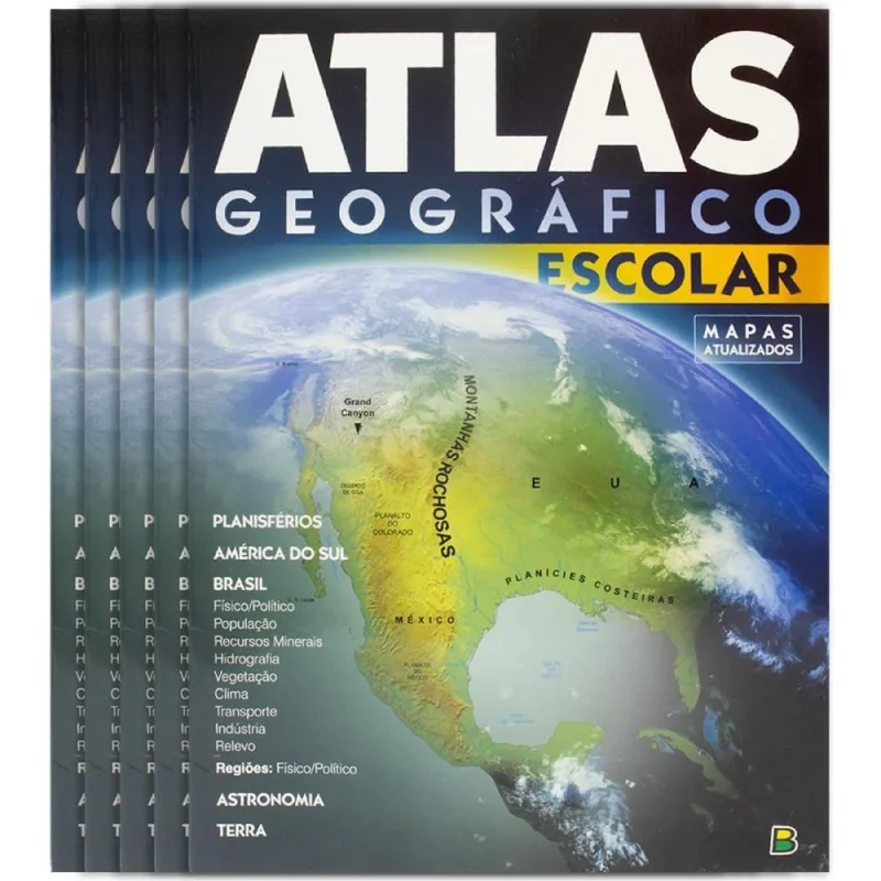Livro ATLAS Geografico Escolar 20X27 32PG PCT.C/05 - Todolivro - Livros