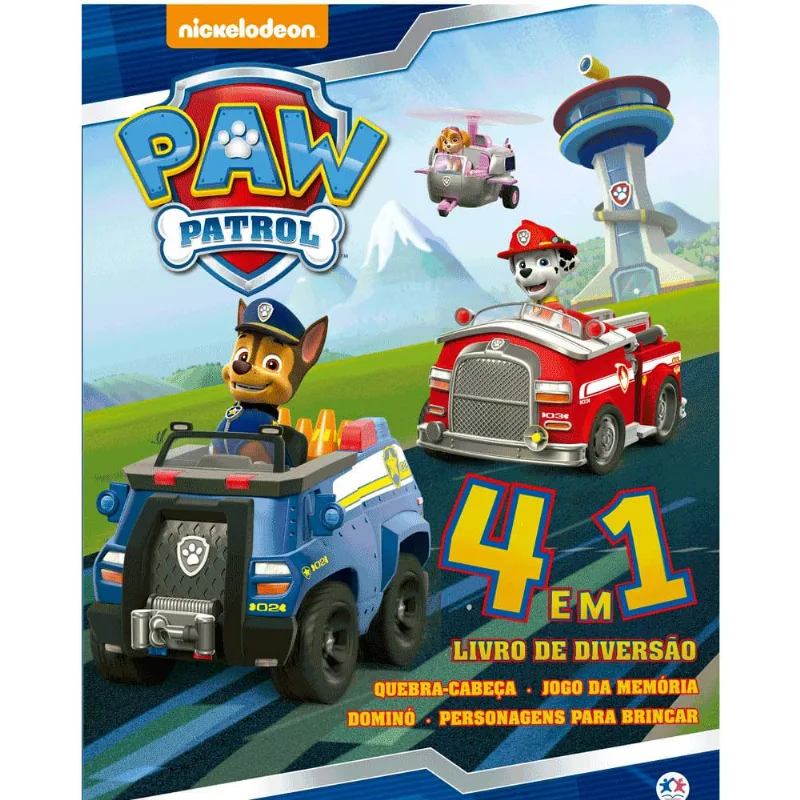 Livro Infantil - Patrulha Canina - 4 em 1 - Livro De Diversão - Ciranda Cultural