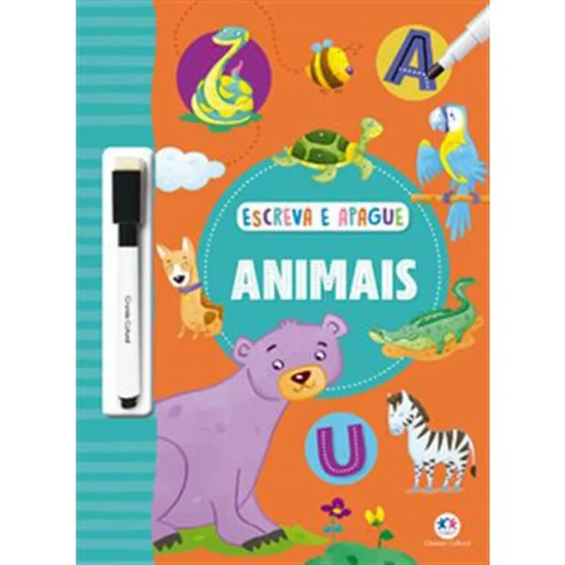 Livro Escreva E Apague Animais Ciranda Cultural (MP)