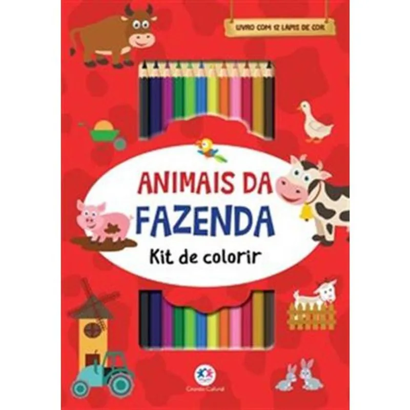 Livro Kit de Colorir Animais Da Fazenda - Ciranda Cultural (MP)