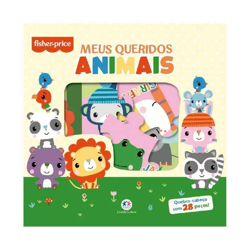 Livro Fisher-Price Meus Queridos Animais Ciranda Cultural - Com Quebra Cabeça