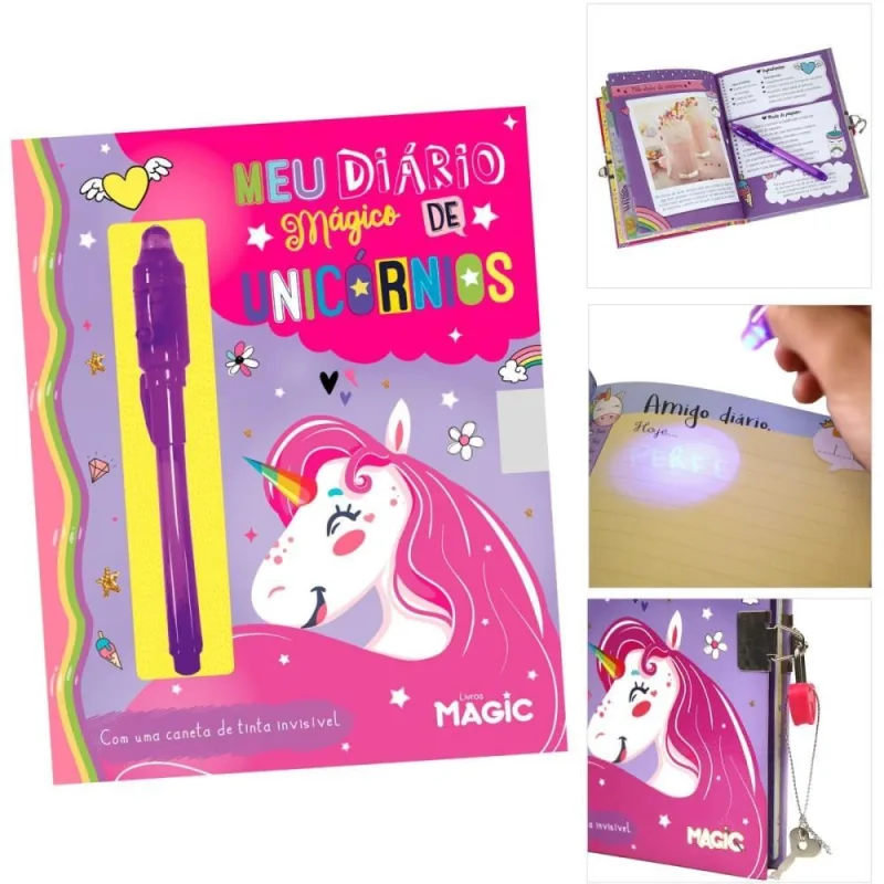 Diario Magico Unicornio C/CADEADO GD - CIRANDA - Papelaria