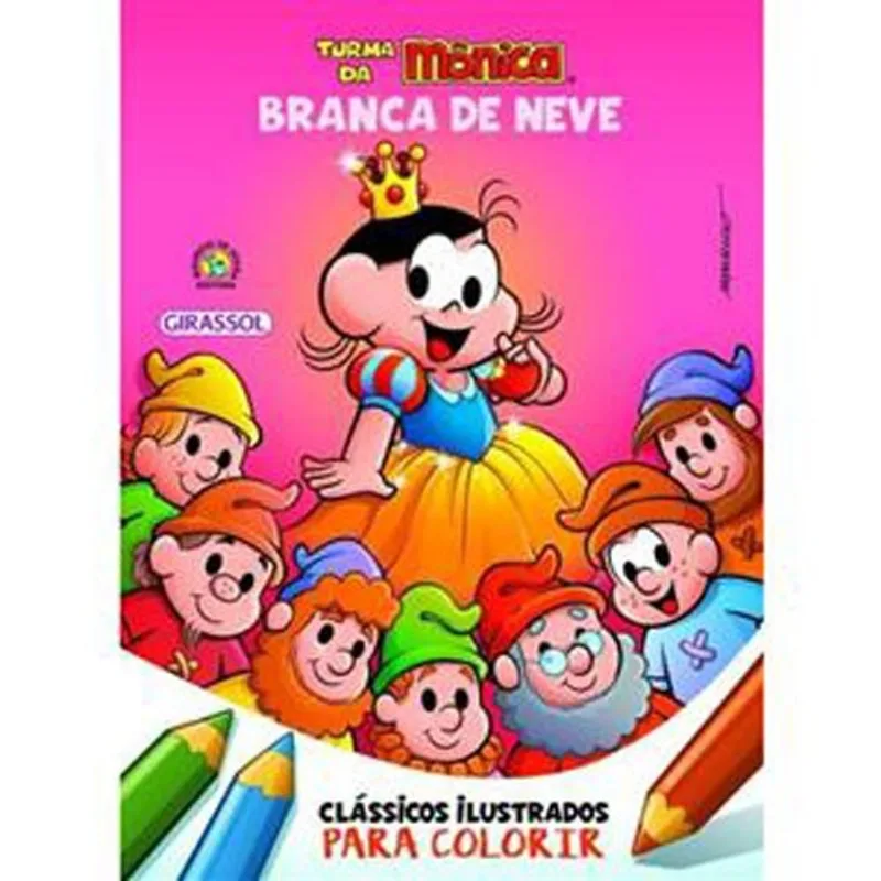 Livro Turma Da Mônica Clássicos Ilustrados Para Colorir Branca De Neve ( Mp) Girassol Brasil