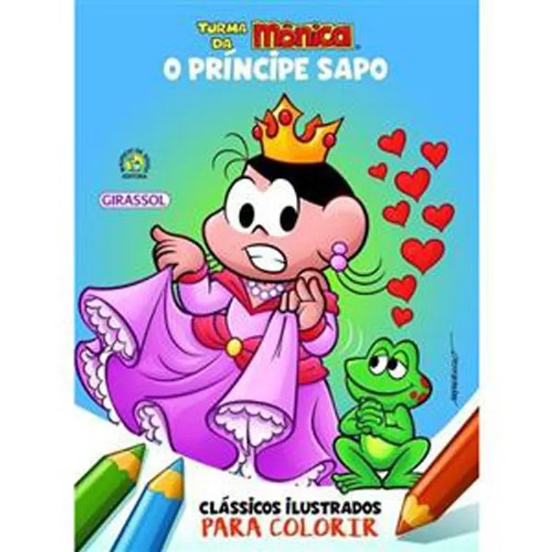 Livro Turma Da Mônica Clássicos Ilustrados Para Colorir O Príncipe Sapo Girassol Brasil (MP)