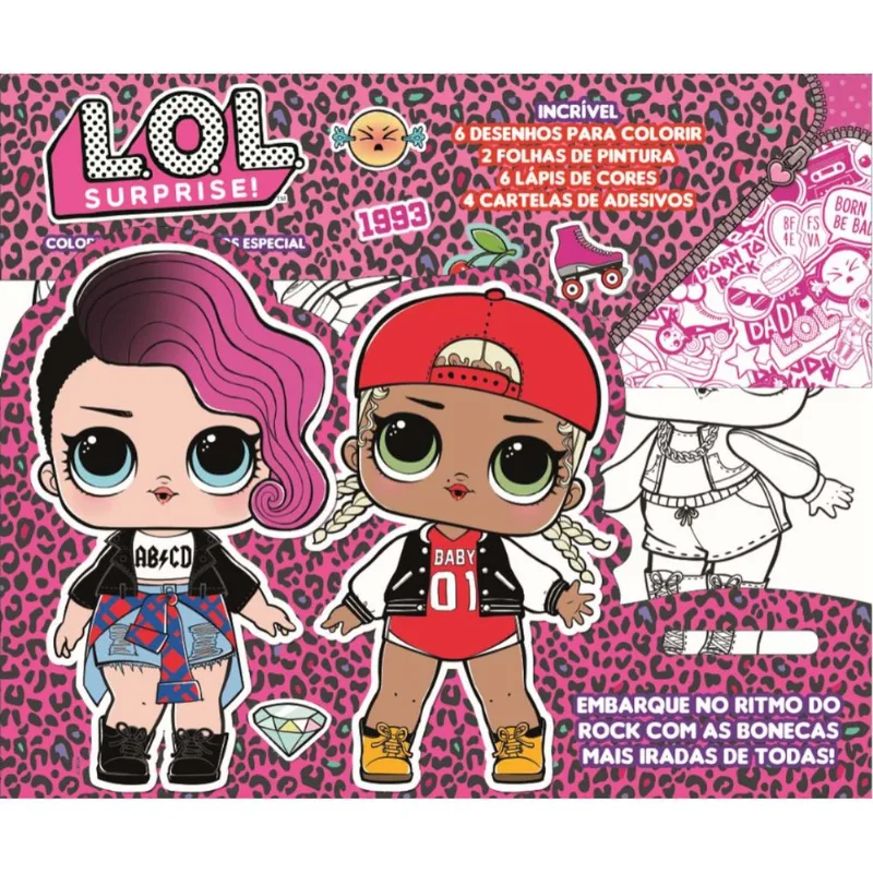 LOL Surprise Colorindo com Adesivos e Lápis de Cor