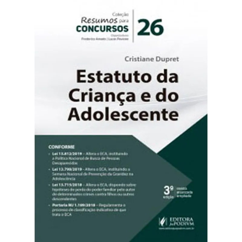 ESTATUTO DA CRIANÇA E DO ADOLESCENTE - 2019 - VOL. 26