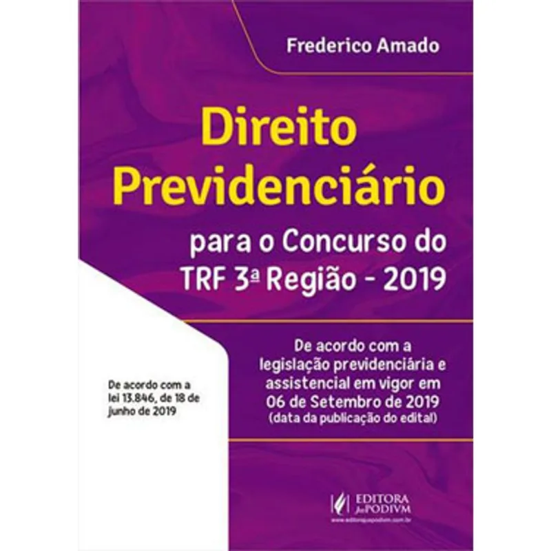 DIREITO PREVIDENCIÁRIO PARA O CONCURSO DO TRF 3ª REGIÃO - 2019
