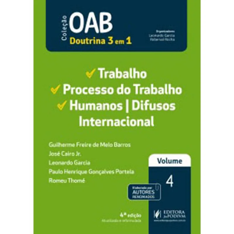TRABALHO, PROCESSO DO TRABALHO, HUMANOS, DIFUSOS E INTERNACIONAL - 2019 - VOL. 4