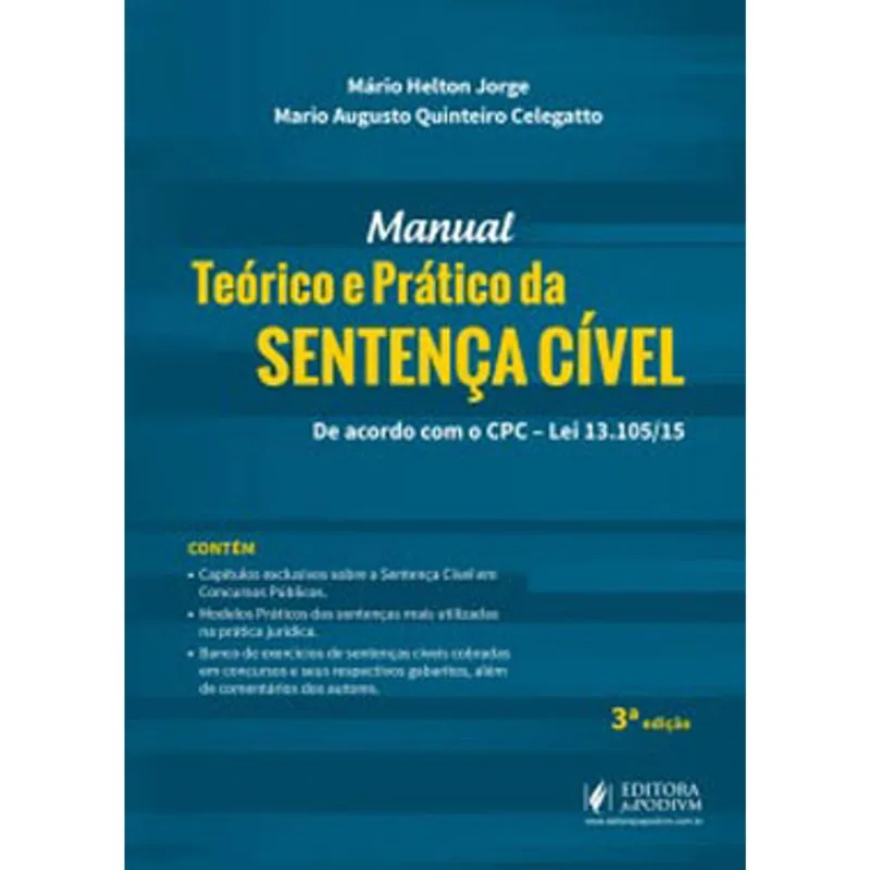 MANUAL TEÓRICO E PRÁTICO DA SENTENÇA CÍVEL - 2019