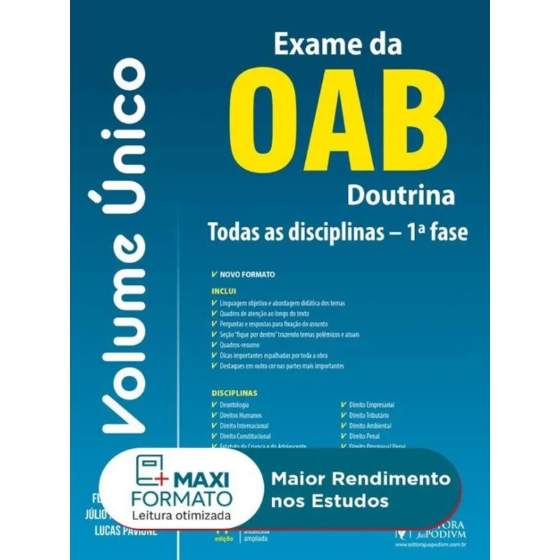 EXAME DA OAB - DOUTRINA - VOLUME ÚNICO - 2022