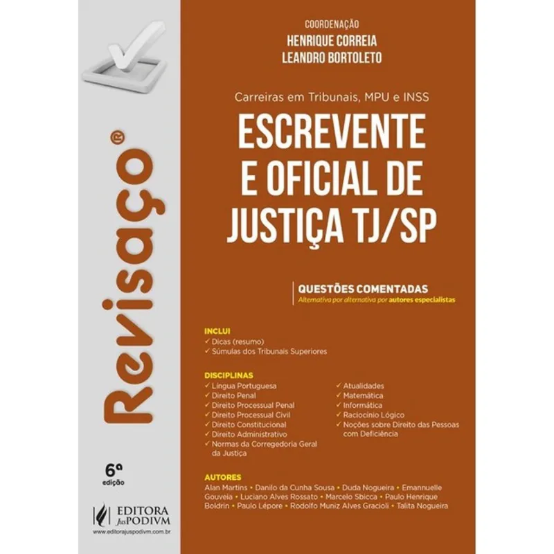 ESCREVENTE E OFICIAL DE JUSTIÇA DO TJ-SP - 2024
