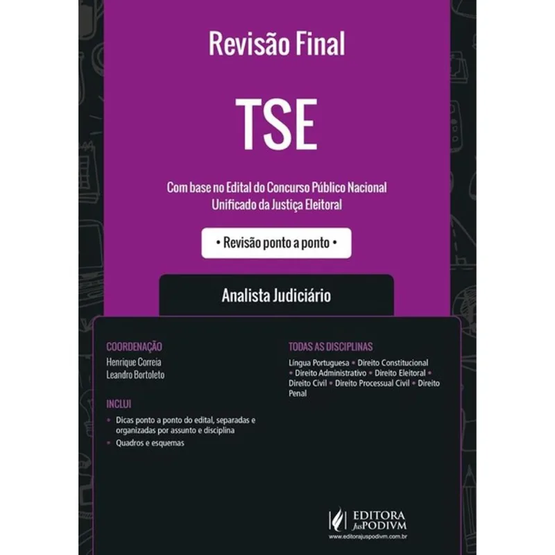 REVISÃO FINAL - TSE - ANALISTA JUDICIÁRIO - 2024