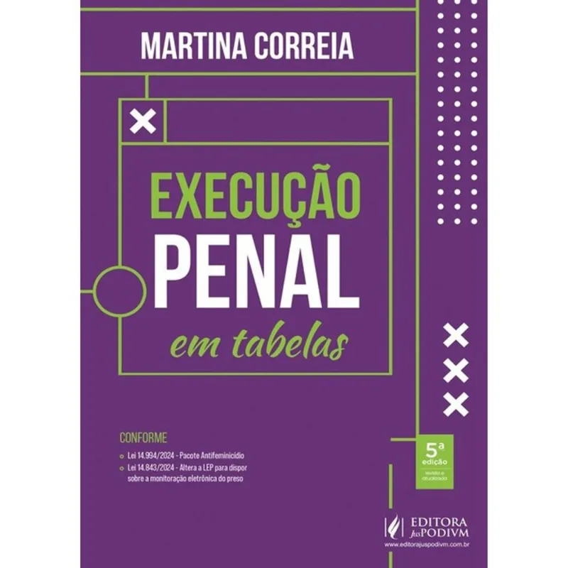 EXECUÇÃO PENAL EM TABELAS - 2025