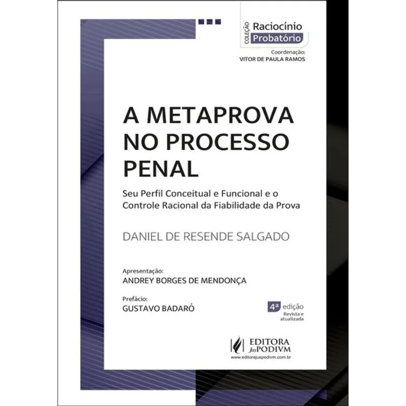 A METAPROVA NO PROCESSO PENAL - 2026