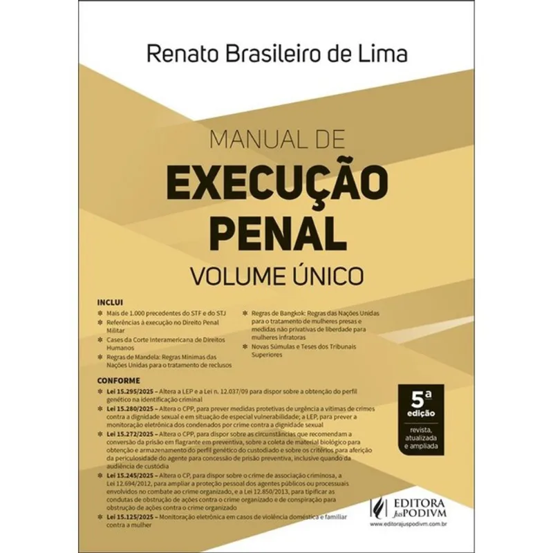MANUAL DE EXECUÇÃO PENAL - VOLUME ÚNICO - 2026