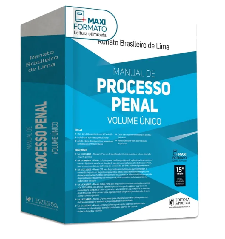 Manual De Processo Penal - Volume Único 2026 - LC - Livros