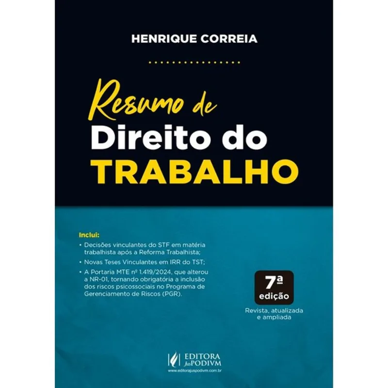 RESUMO DE DIREITO DO TRABALHO - 2026