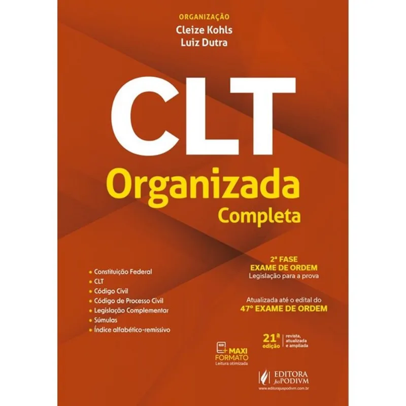 CLT ORGANIZADA - 47º EXAME DE ORDEM - COMPLETA - 2026