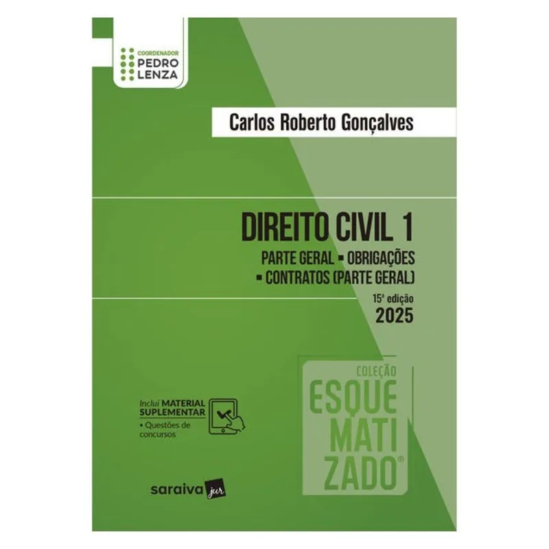 DIREITO CIVIL - VOL.1 - COLEÇÃO ESQUEMATIZADO - 15ª EDIÇÃO 2025