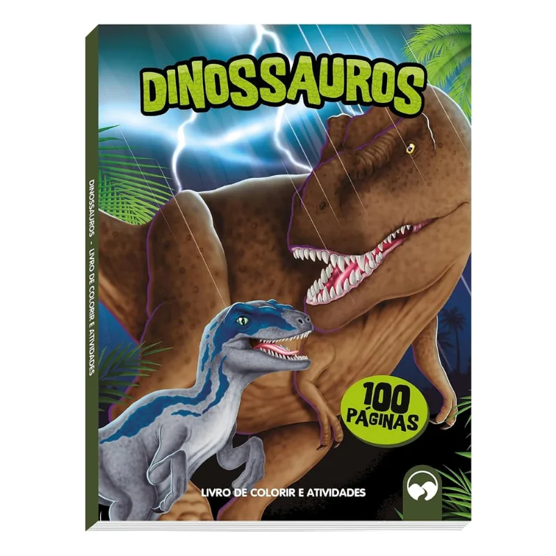 Livro Infantil 100 Páginas Para Colorir Com Atividades | Dinossauros