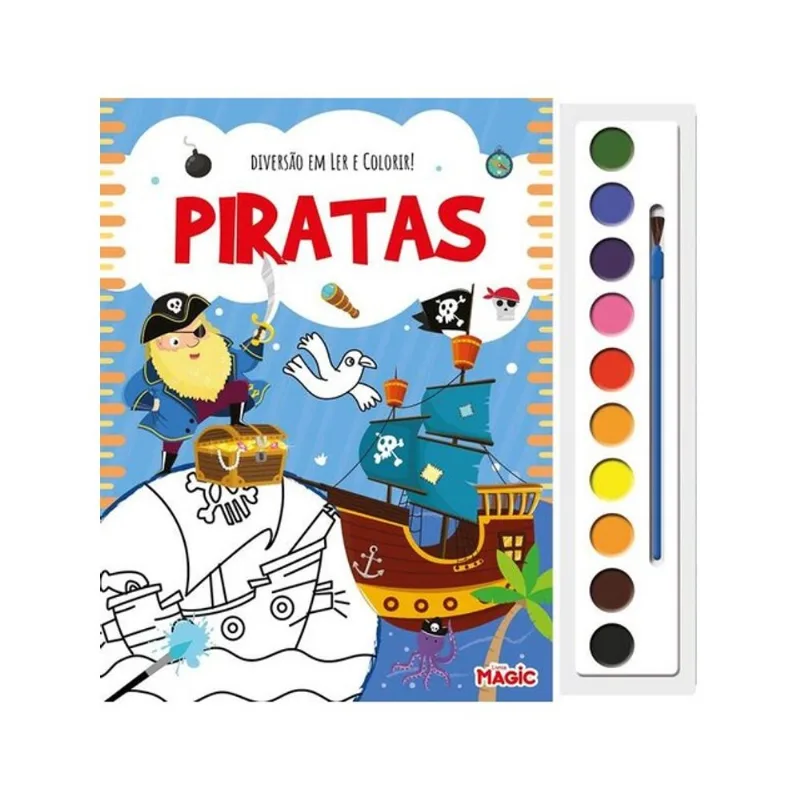 DIVERSÃO EM LER E COLORIR - PIRATAS