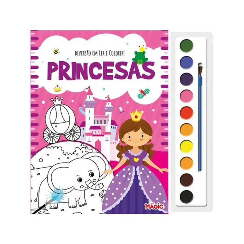 DIVERSÃO EM LER E COLORIR - PRINCESAS