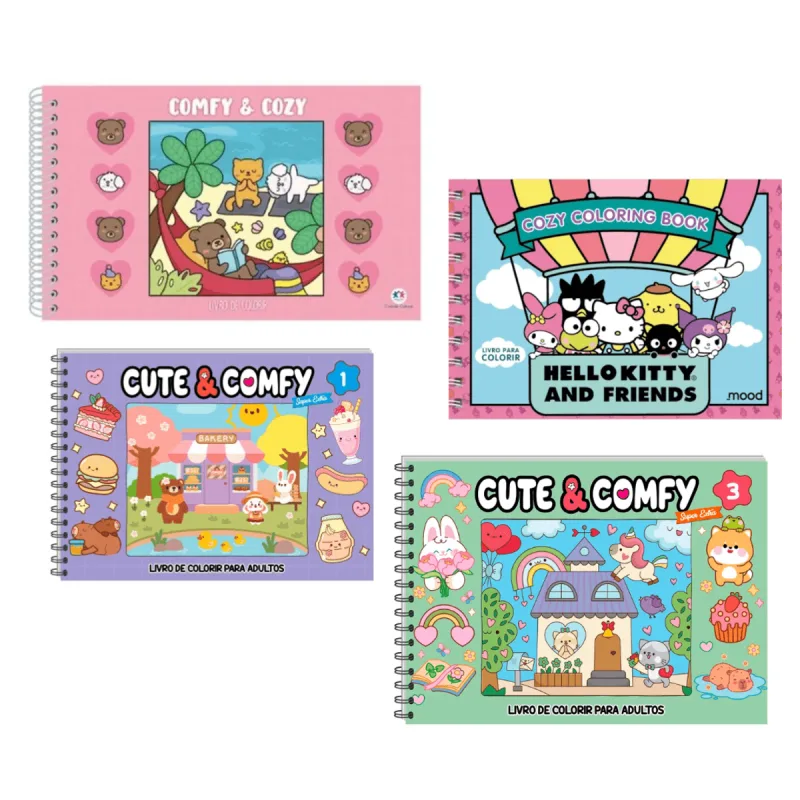 Livro para Colorir Catavento Cute & Comfy - Catavento - Utilidades E Casa