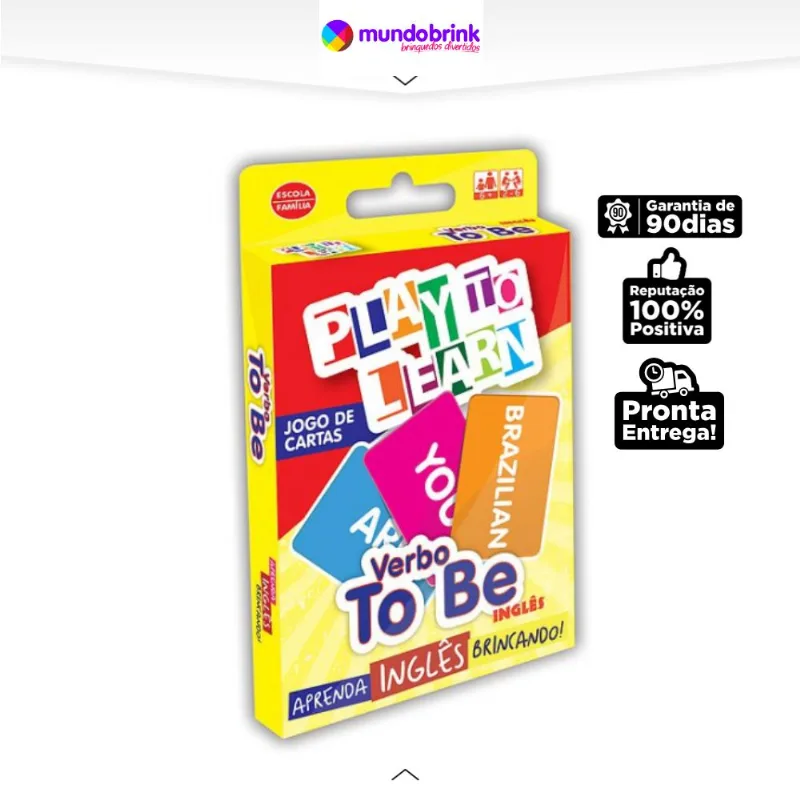 Jogo de Cartas Verbo To Be