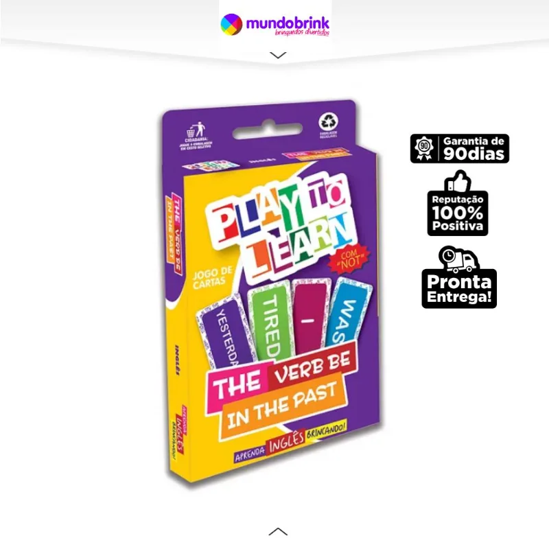 Jogo de Cartas The Verb Be in the Past