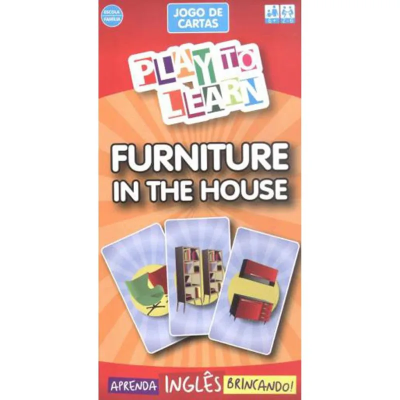 PLAY TO LEARN - JOGO DE CARTAS - FURNITURE IN THE HOUSE